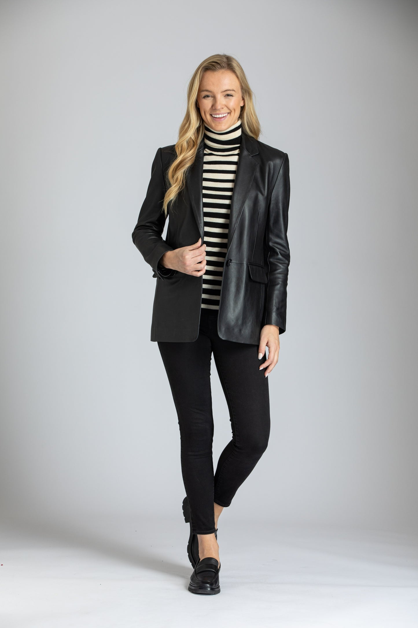 Single Button Boyfriend Blazer