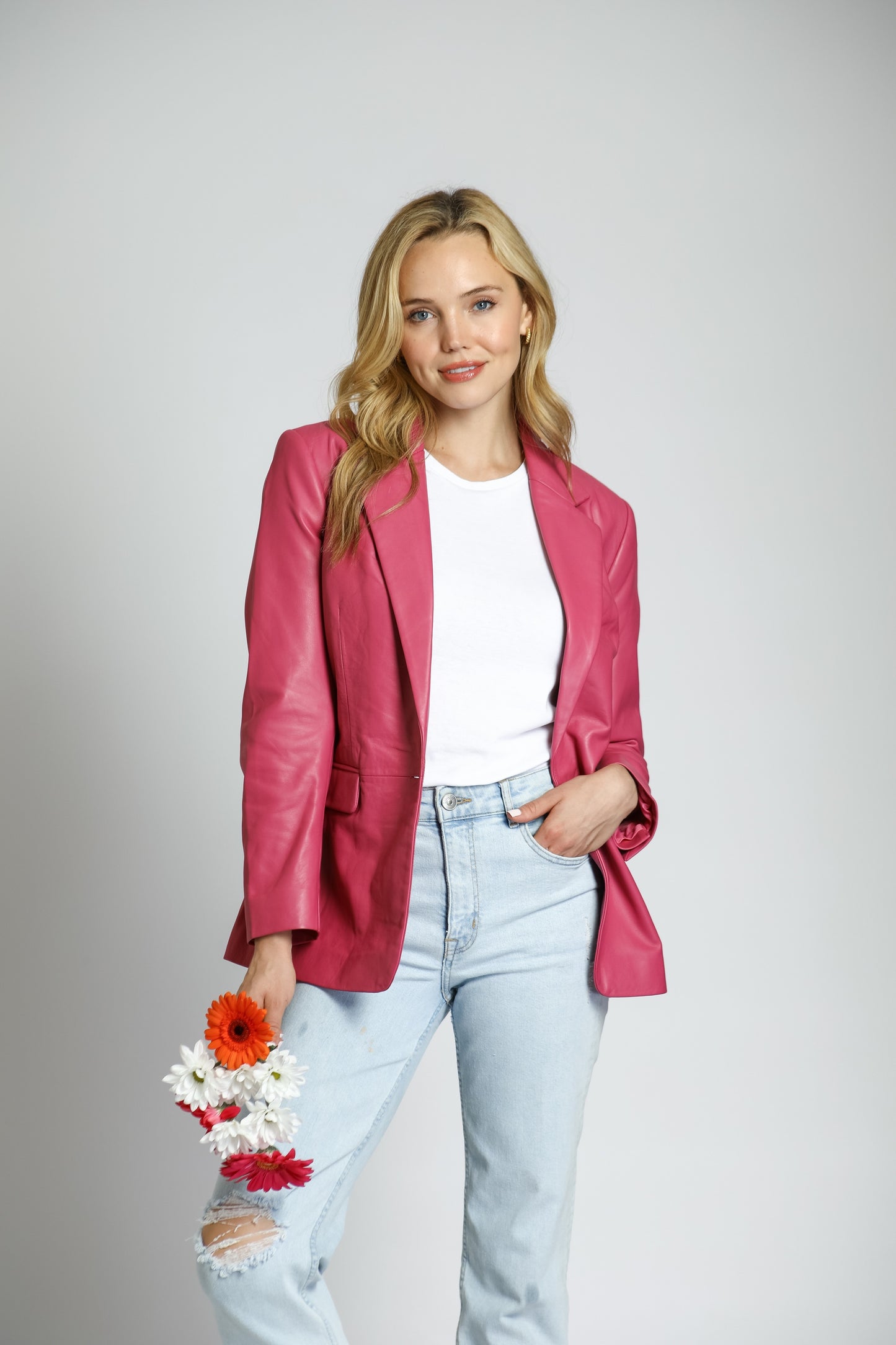 Single Button Boyfriend Blazer